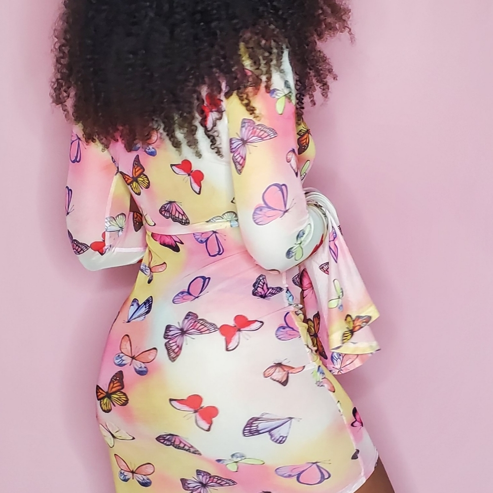 Butterfly print dress - Picture 2 of 5